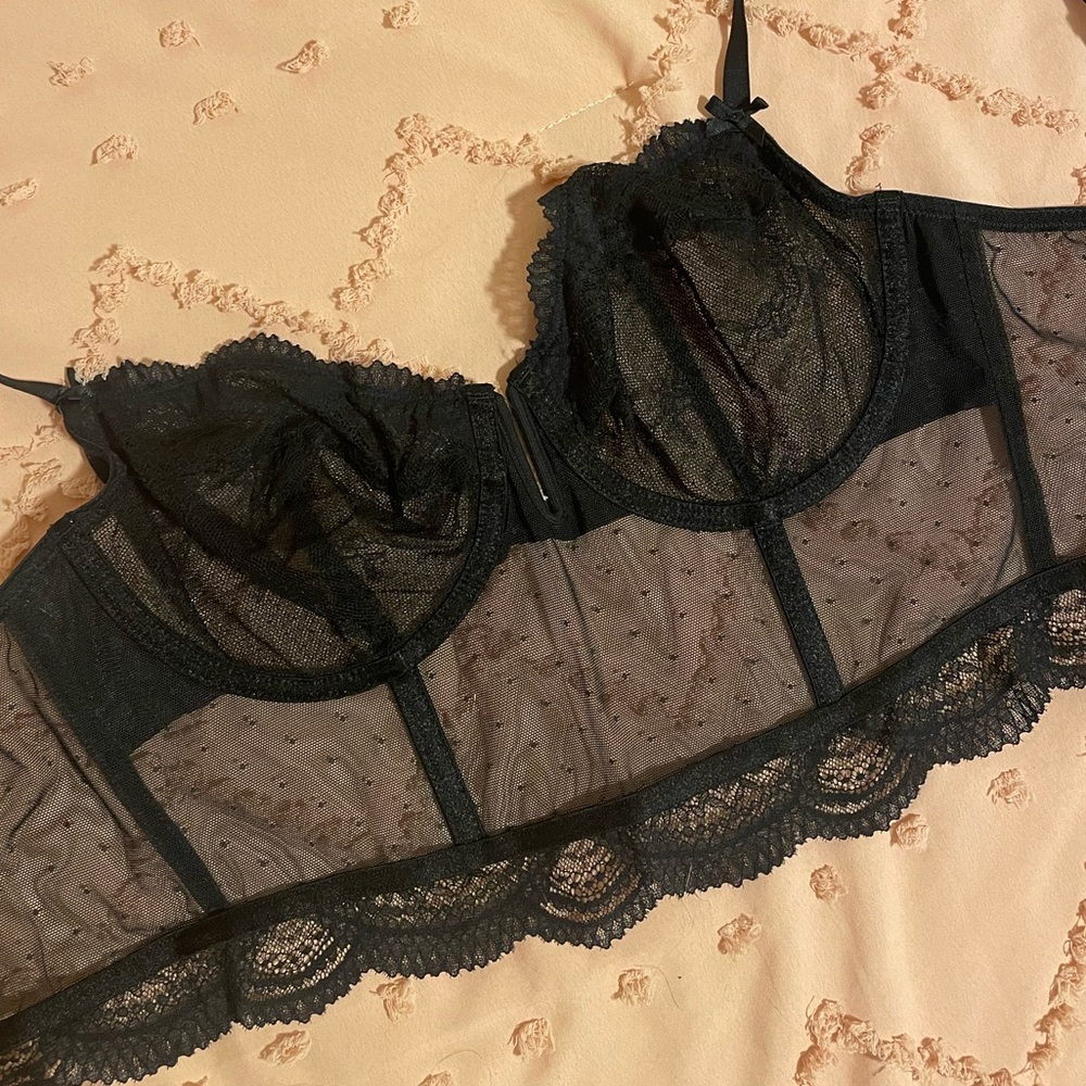 Auden lace longline corset bra SZ MEDIUM